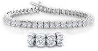 Half-Bezel Tennis Bracelet
